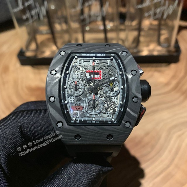 理查德米勒RICHARD MILLE RM011-FM頂級碳纖維殼套男士腕表  gjs2155